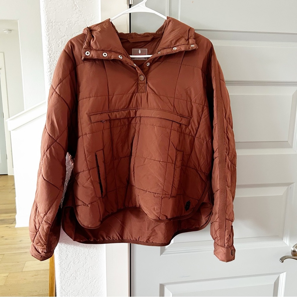 New Free People Pippa Packable Pullover Peaks Brown - Picture 2 of 4